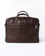 Natural Milled leather slim laptop bag by Kordovan