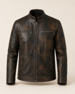 Bohemia | Men's Vintage Brown Leather Biker Jacket