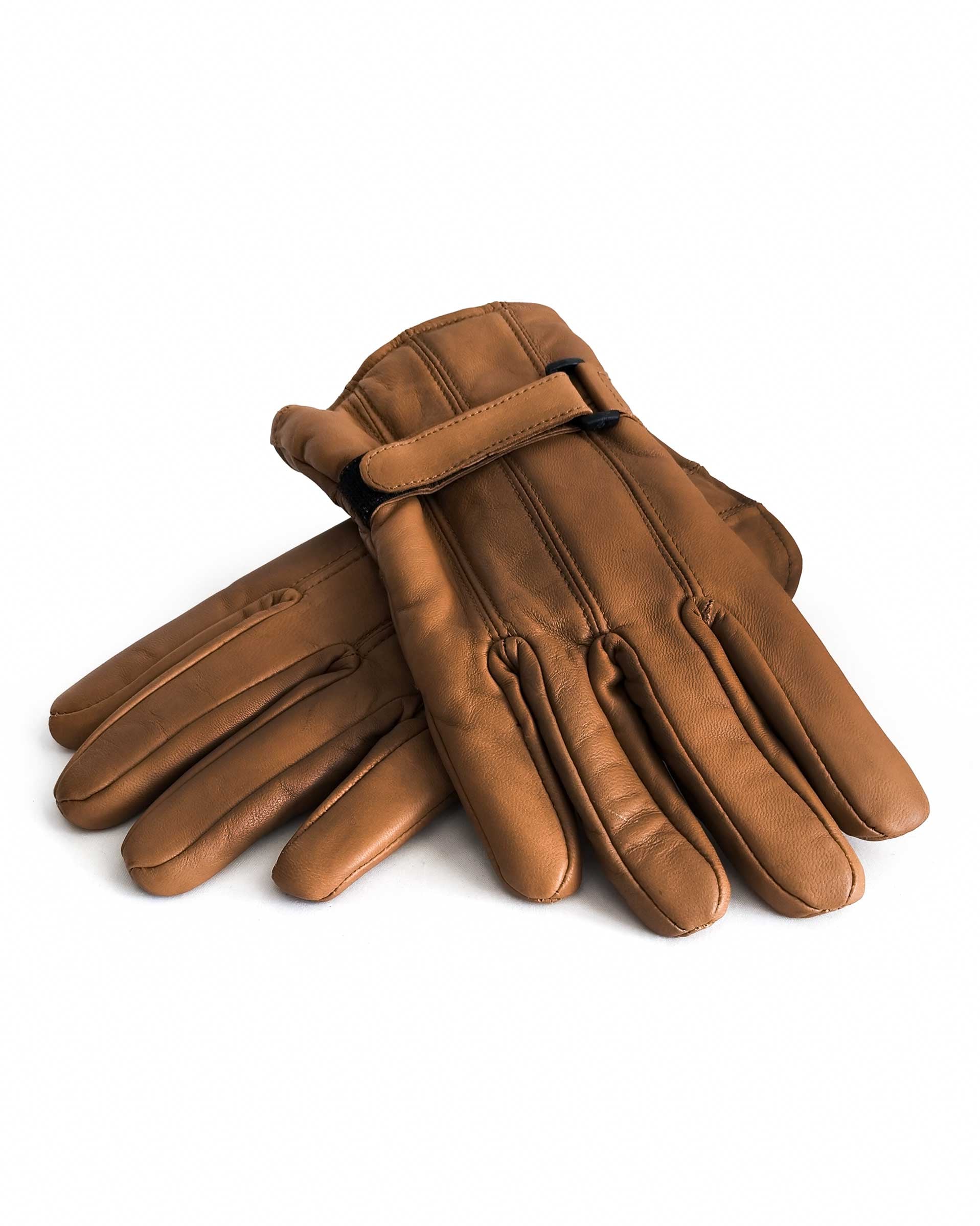 Gloves-Light-Brown-1.jpg Durable Men's Sheep Leather Winter Gloves // Brown - Image 1