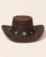 KORDOVAN's Premium Leather Western Cowboy Hat // Studs band // Burgundy