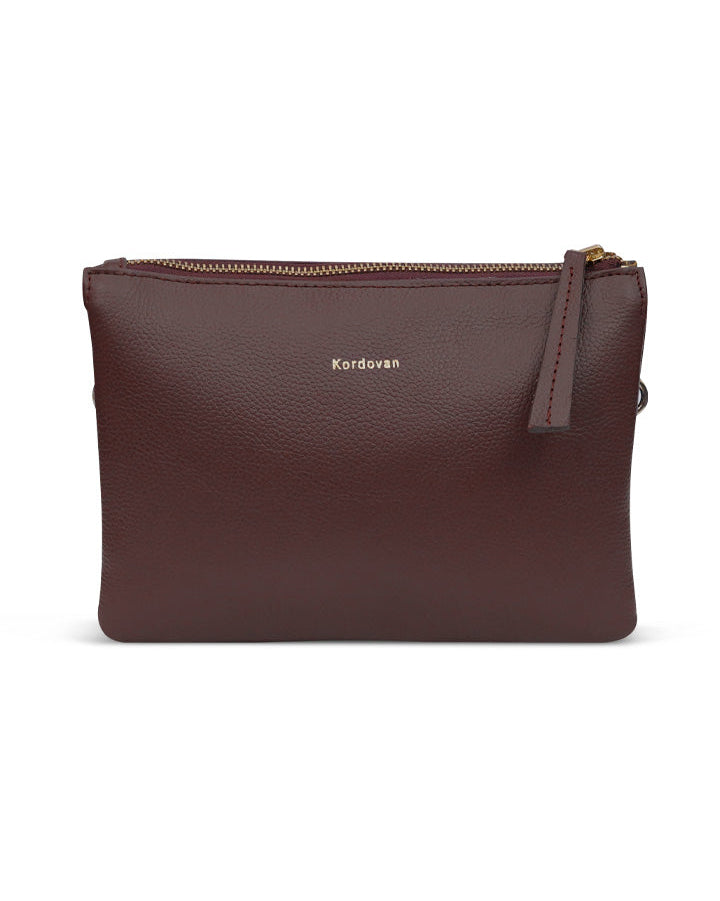Ladies_Bag_Burgundy_1.jpg Diana Cross-body Bag // Pebbled Leather - Image 1