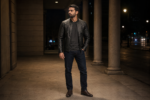 Nightfall | Men's Diamond Quilted Black Leather Biker Jacket - Image 5