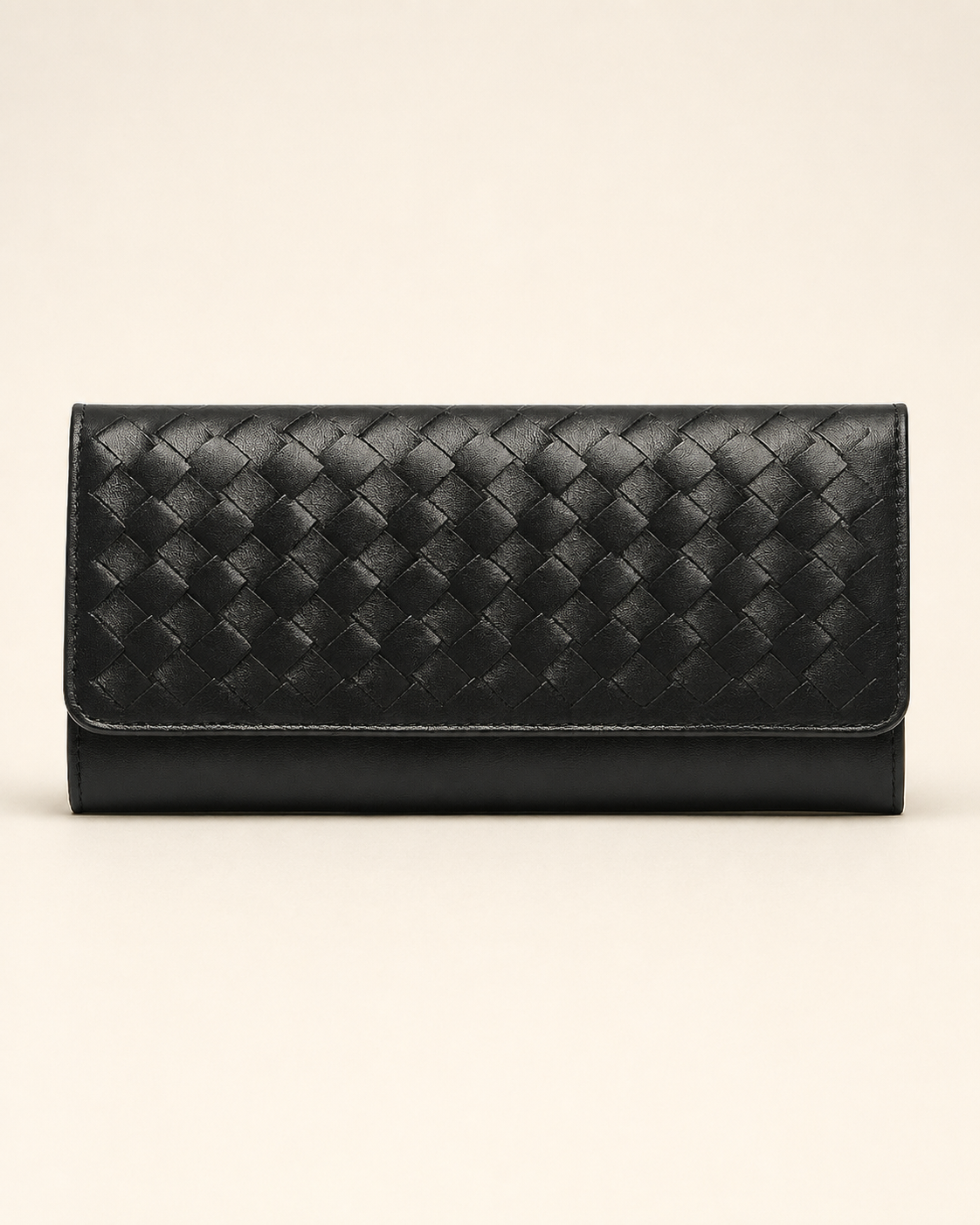 Novablack1.png The Nova // Weaved Leather Wallet & Clutch - Image 1