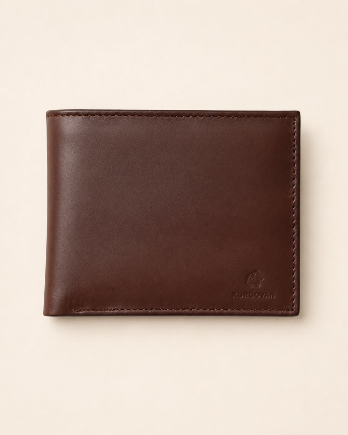 PlainBifoldNappaWalletBrown1.png Plain Bifold Nappa Leather Wallet - Image 1