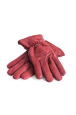 Durable Women's Sheep Leather Winter Gloves // Dark Red
