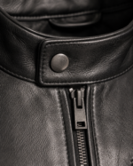 Sheppard | Men's Cafe Racer Black Leather Jacket - Image 4