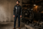 Sheppard | Men's Cafe Racer Black Leather Jacket - Image 5