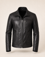 Stryker | Men's Black Zippered Accents Leather Biker Jacket