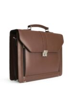 The Executive Leather Briefcase Office Bag With Laptop Compartment - Image 3