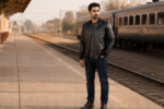 The Ace | Men's Black Leather Bomber Jacket - Image 5